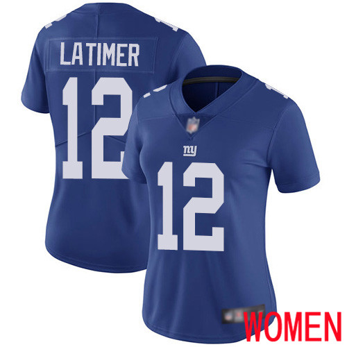 Women New York Giants 12 Cody Latimer Royal Blue Team Color Vapor Untouchable Limited Player Football NFL Jersey